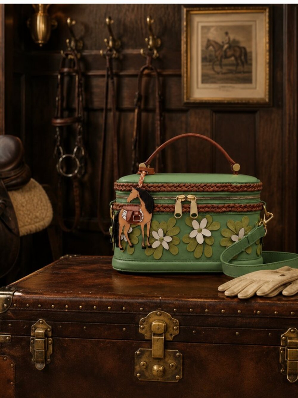 Radley London Lunar New Year SS26 Year of the Horse Green Leather Crossbody NWT - Picture 4 of 16